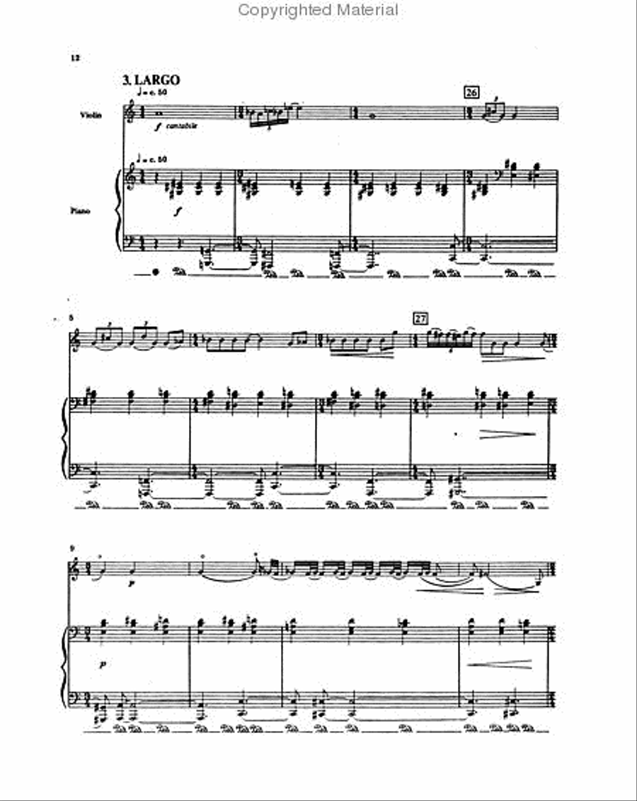 Partita for Violin and Piano Violin Solo scores gallery preview page 3