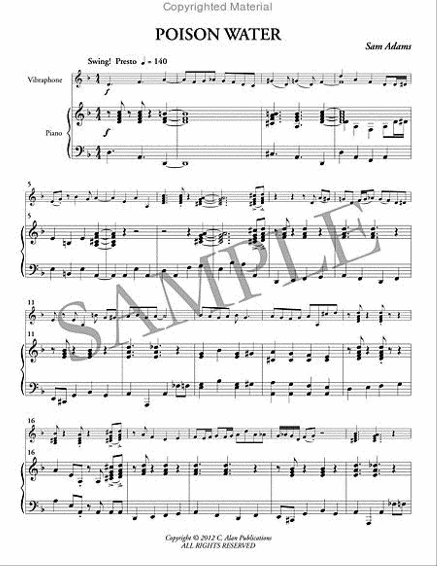 Poison Water Piano Accompaniment scores gallery preview page 2