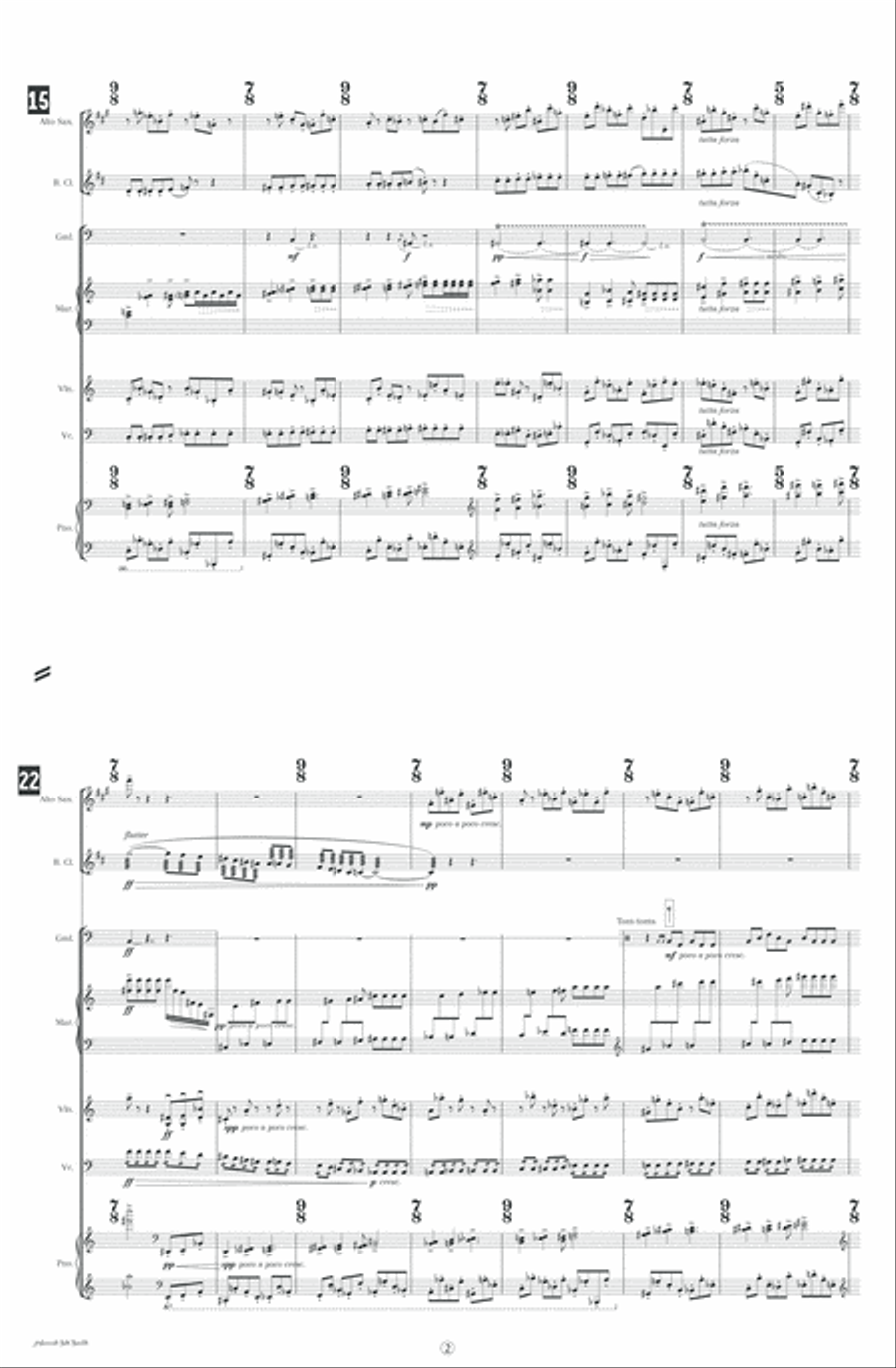 Gravity for Septet Percussion Ensemble scores gallery preview page 5