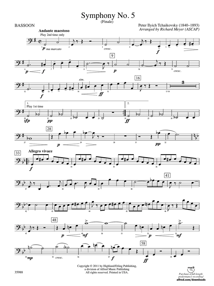 Symphony No. 5: Bassoon