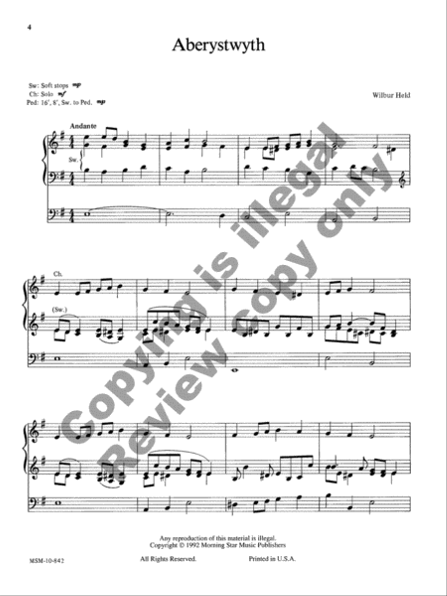 Those Wonderful Welsh, Set 2 Organ scores gallery preview page 11