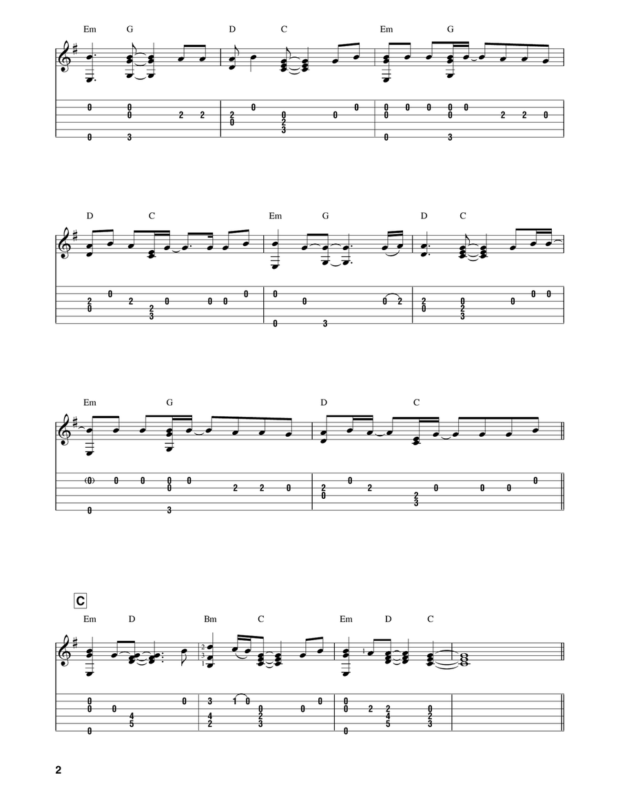 Hello Hello Acoustic Guitar scores gallery preview page 2