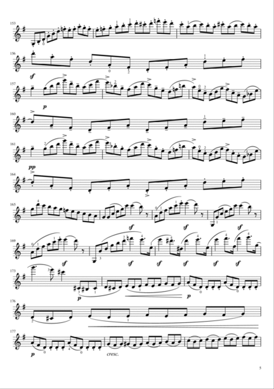 Mendelssohn - Violin Concerto In E Minor, Op.64 - For Violin Solo With Fingered Violin Solo scores gallery preview page 5