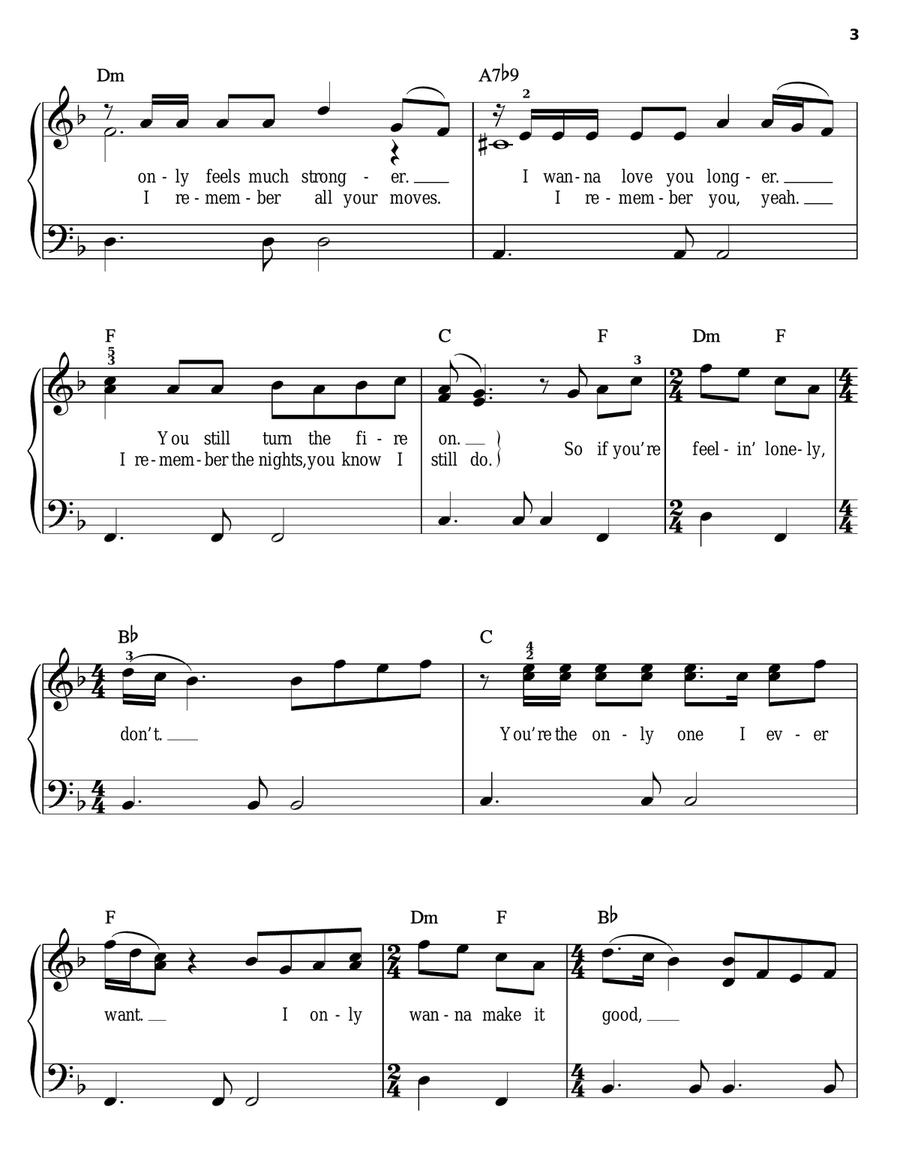 Please Forgive Me Easy Piano scores gallery preview page 3