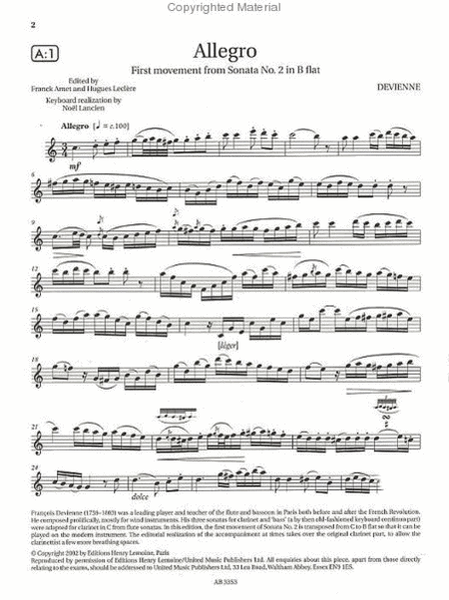 Grade 7 Selected Clarinet Exam Pieces 2008-2013