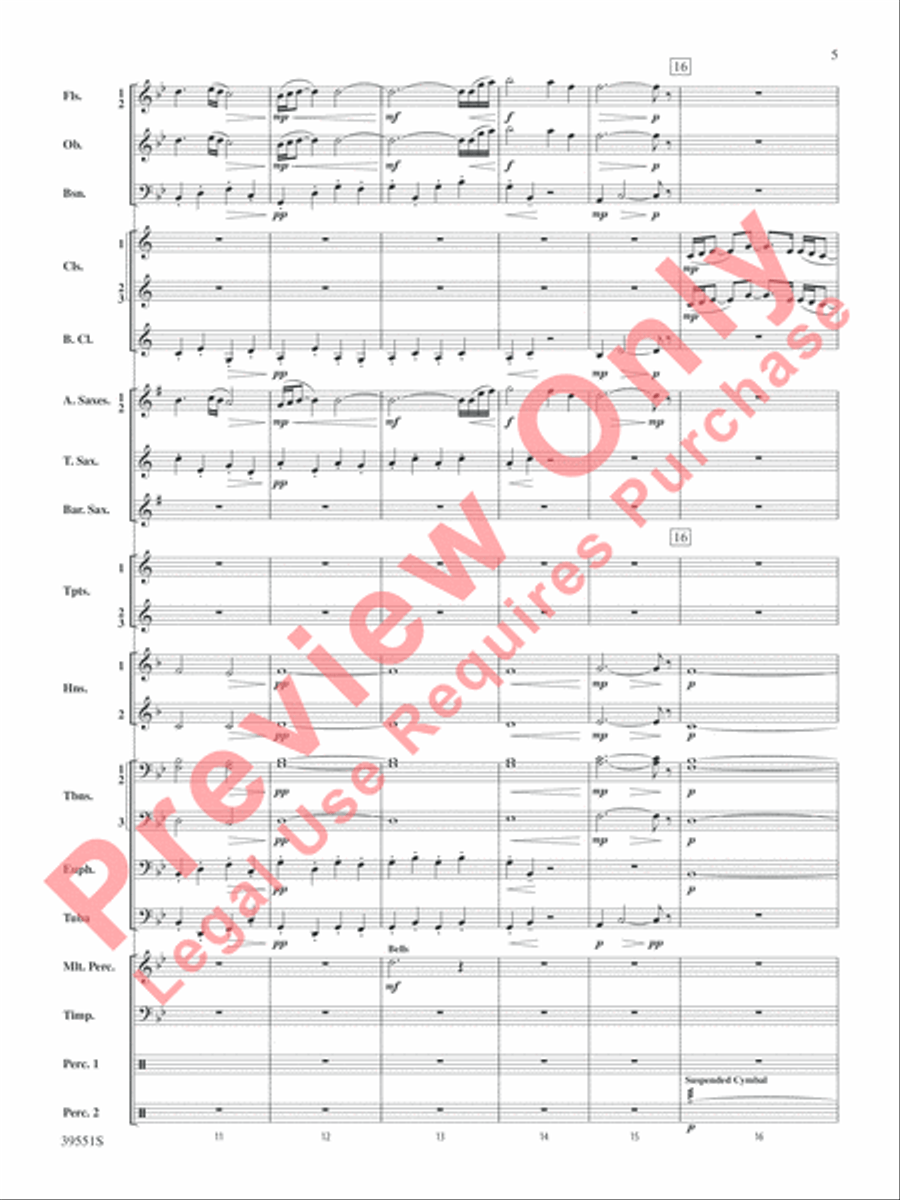 The Hobbit: An Unexpected Journey, Suite from Concert Band scores gallery preview page 6