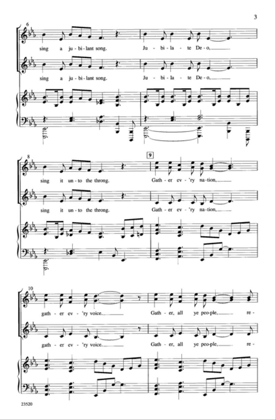 Jubilate Fanfare Women's Choir scores gallery preview page 3
