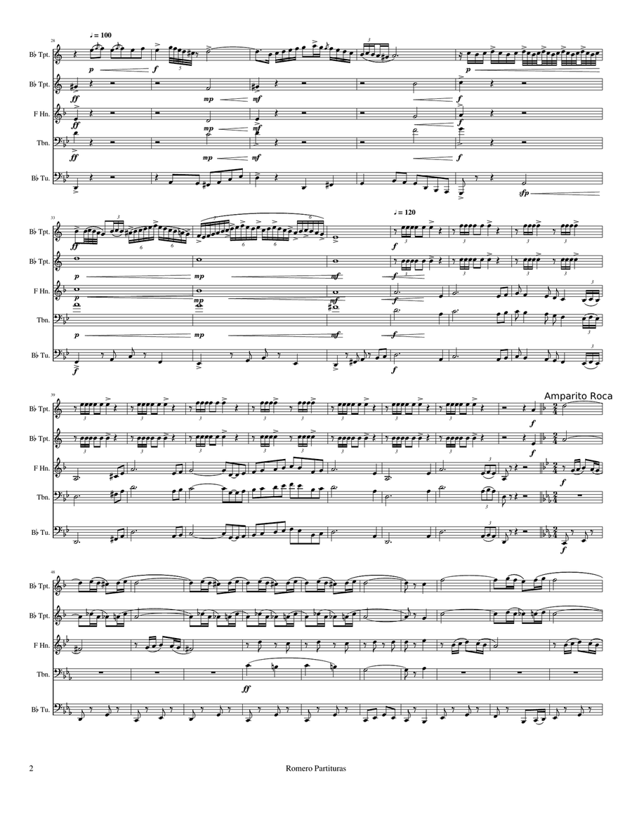 Bull Fight Brass Ensemble scores gallery preview page 2