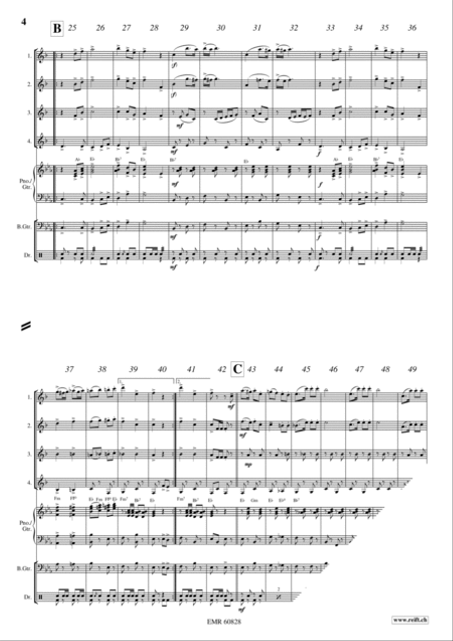 Bavaria March Clarinet Quartet scores gallery preview page 4