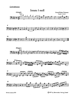 Sonate for 2 Violins, 2 Violas, Violoncello and Basso continuo f minor TWV 44 : 32