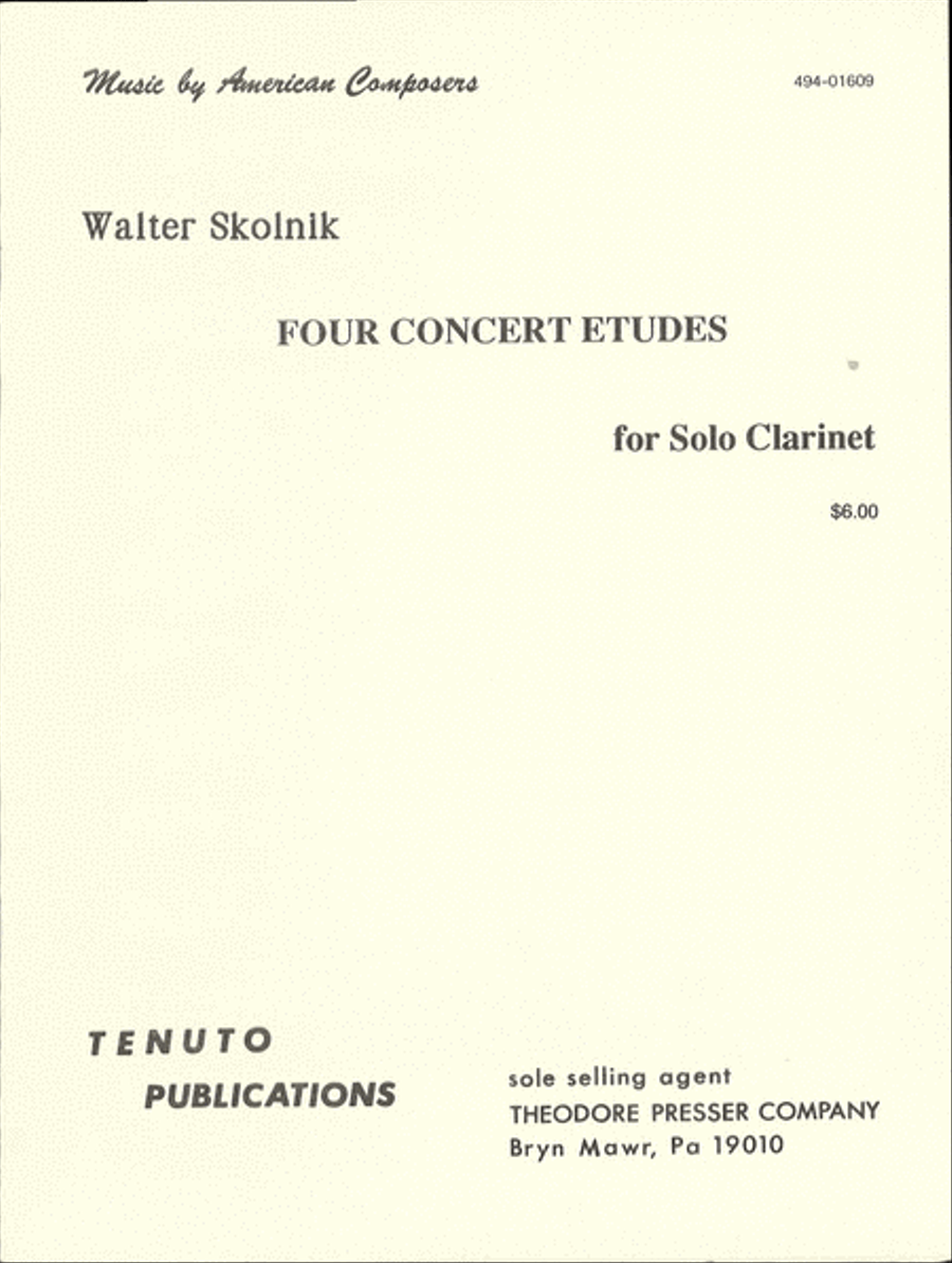 4 Concert Etudes 4 Concert Etudes Chamber Music scores gallery preview page 1