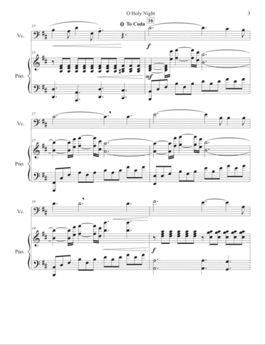 O Holy Night Piano scores gallery preview page 4