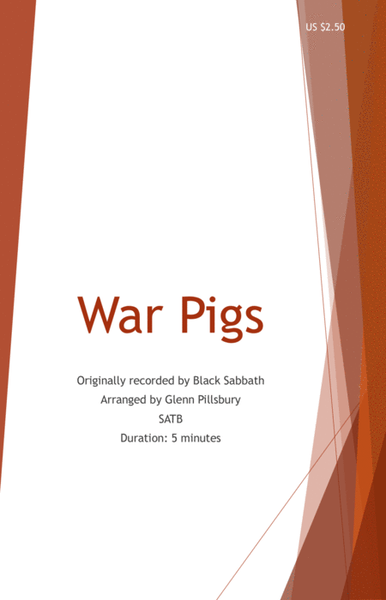 War Pigs (SATB)