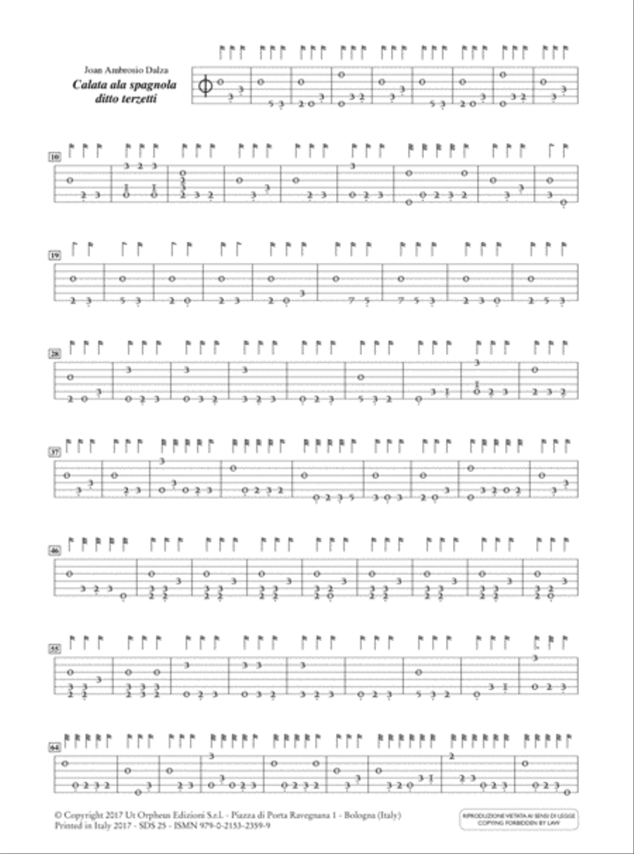 Anthology from Ottaviano Petrucci’s Tablatures for Lute Lute scores gallery preview page 2