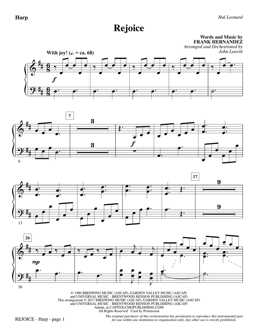 Rejoice - Harp