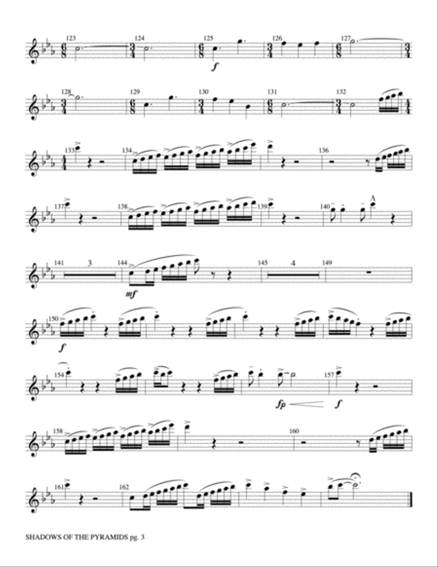 Shadows of the Pyramids: Piccolo Concert Band scores gallery preview page 3