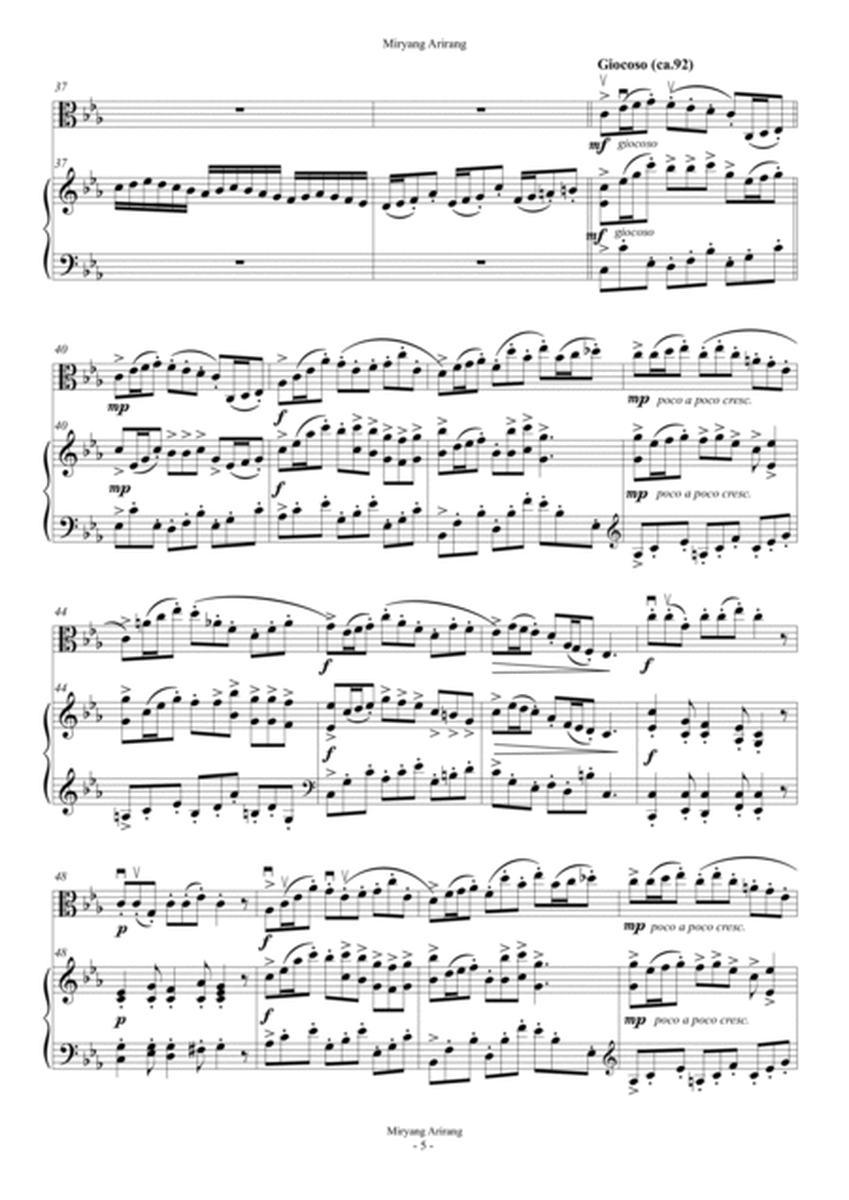 Miryang Arirang (For Viola and Piano) image number null