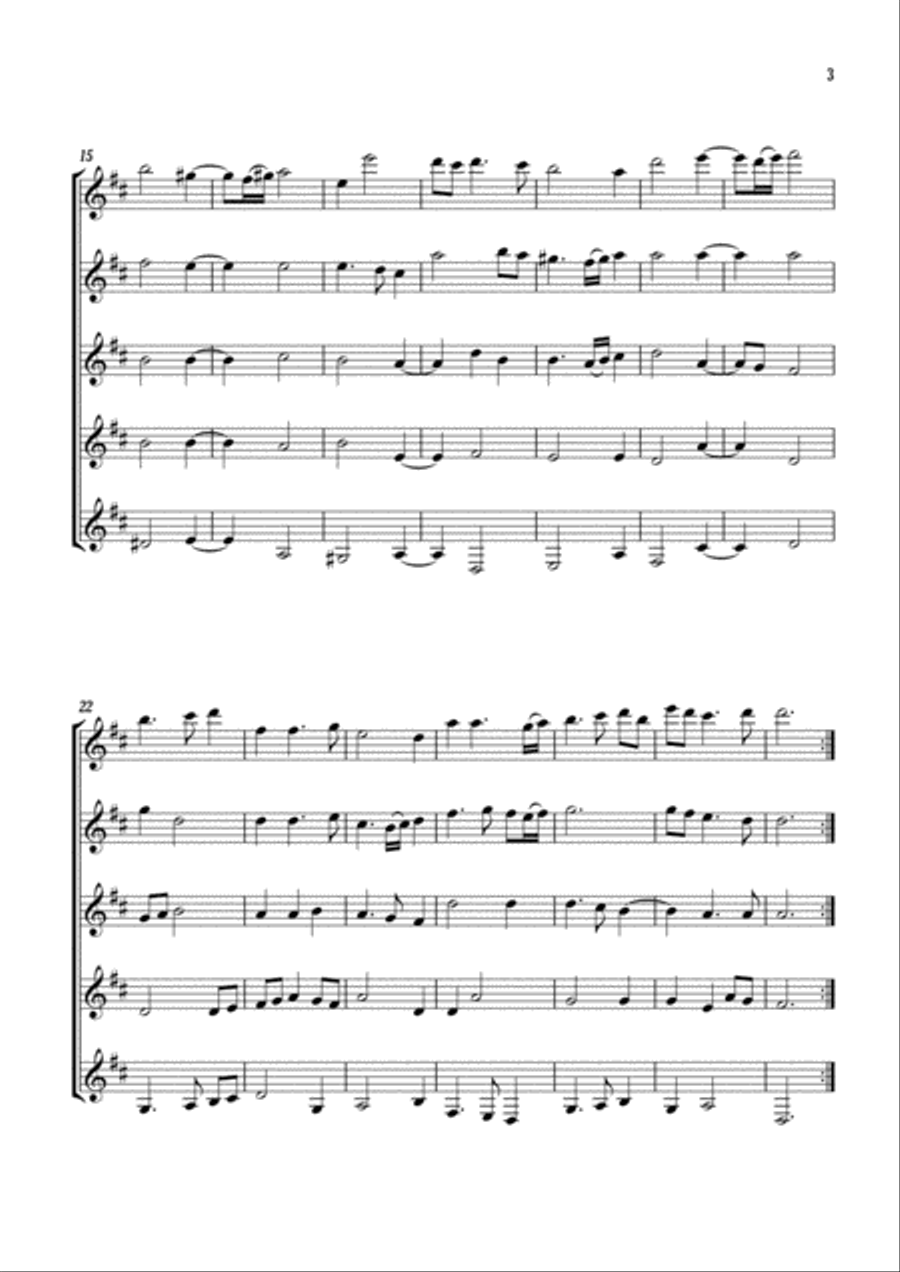 Troisième Air (4-13) Guitar Ensemble scores gallery preview page 3