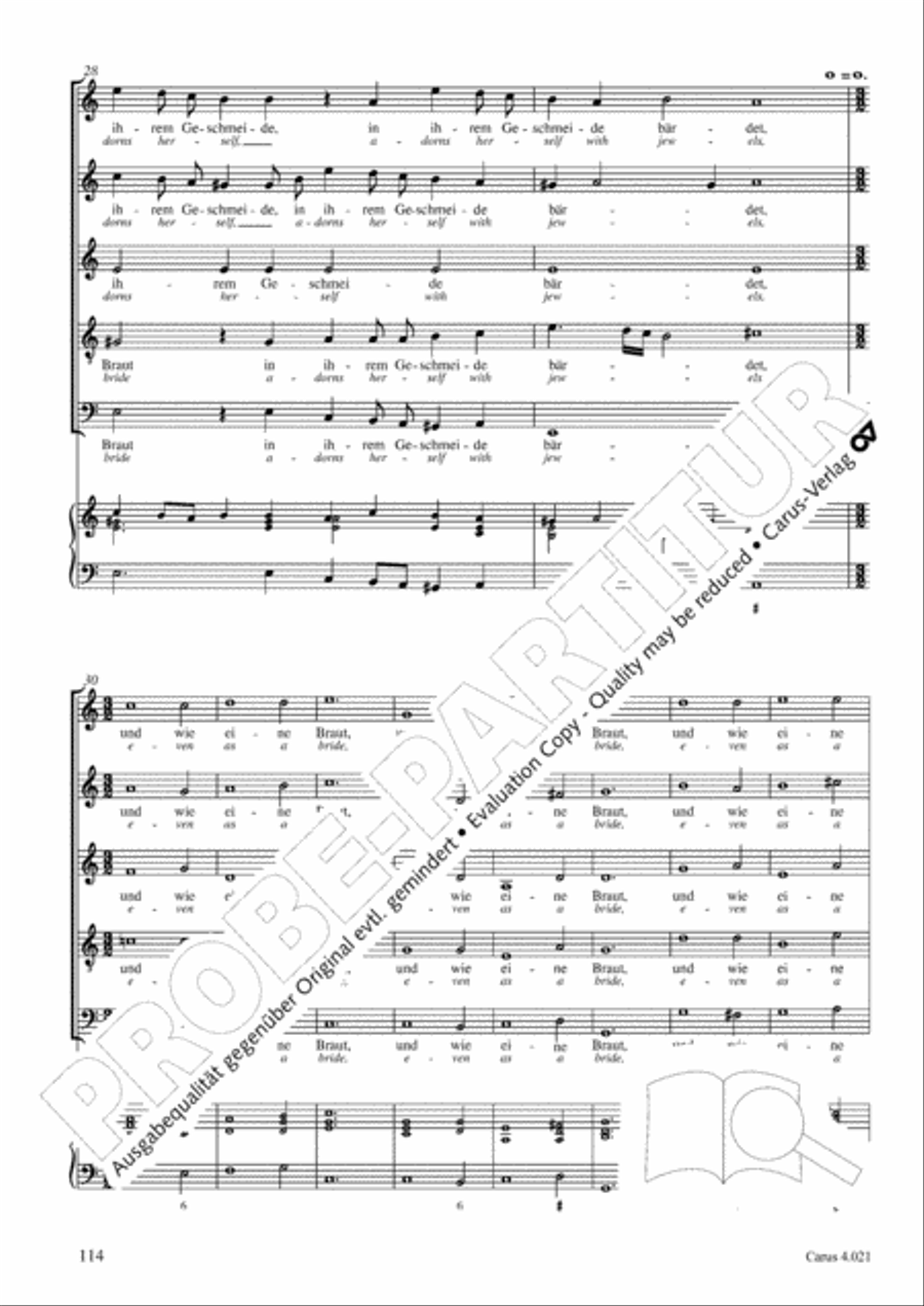 Schein: Israelsbrunnlein. Fontana d'Israel. Complete edition Choir scores gallery preview page 121