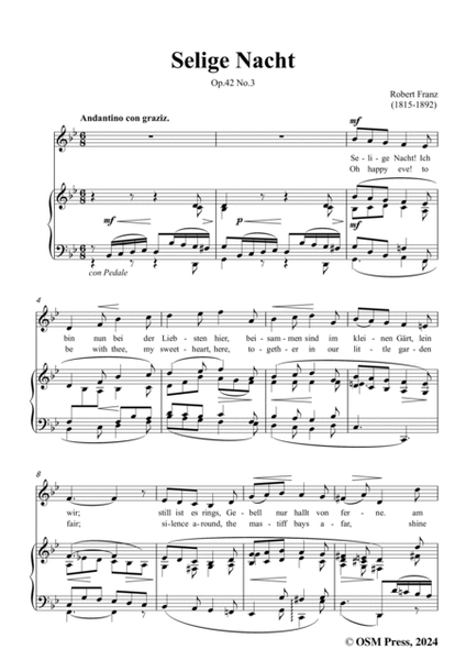 R. Franz-Selige Nacht,in B flat Major,Op.42 No.3