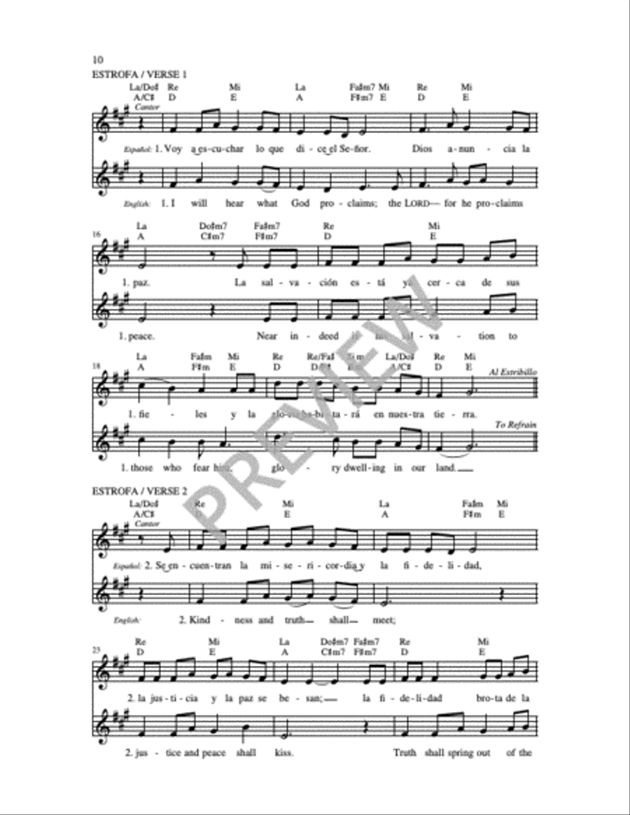 Muéstranos Señor / Lord Show Us Your Mercy 4-Part scores gallery preview page 5