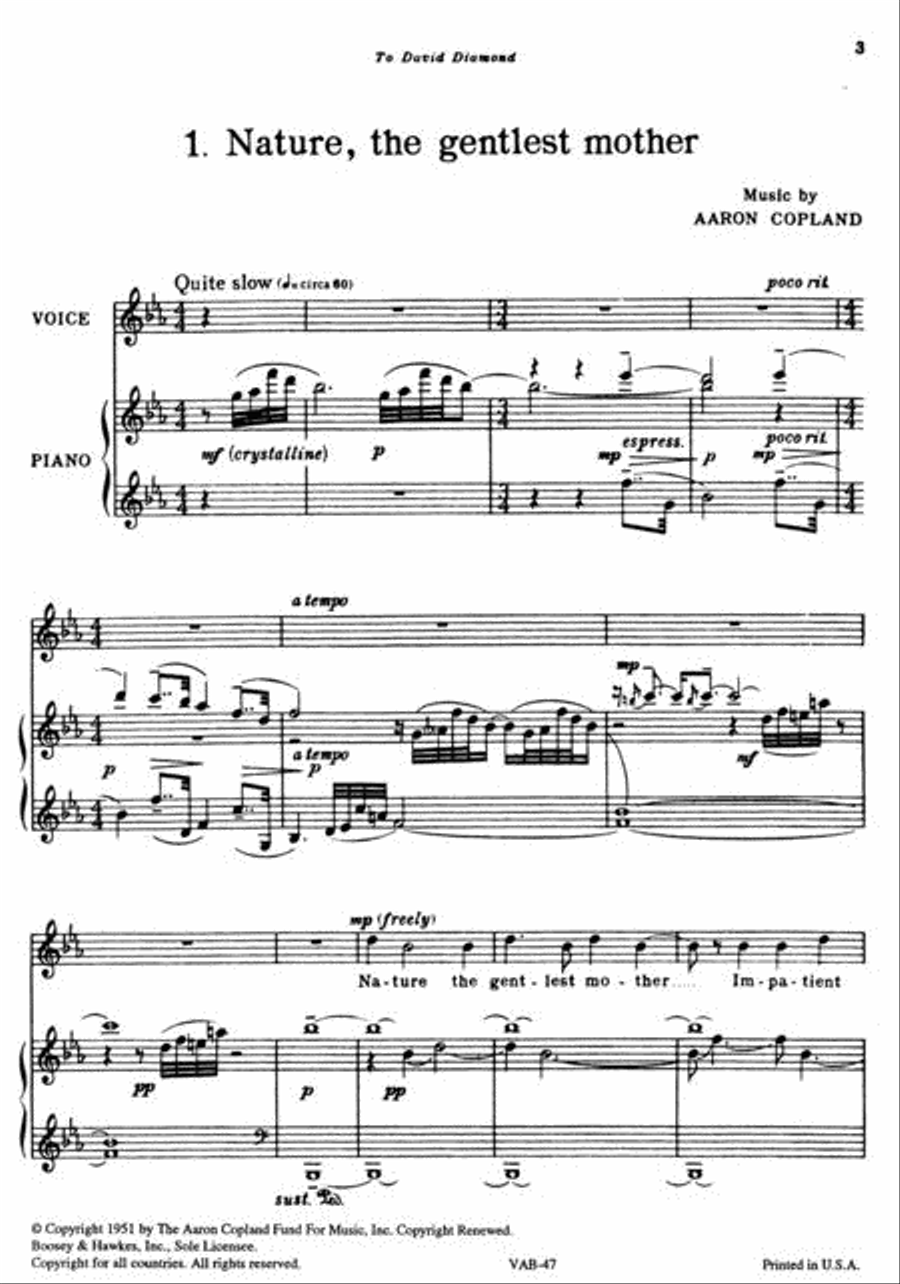 Twelve Poems of Emily Dickinson Medium Voice scores gallery preview page 2