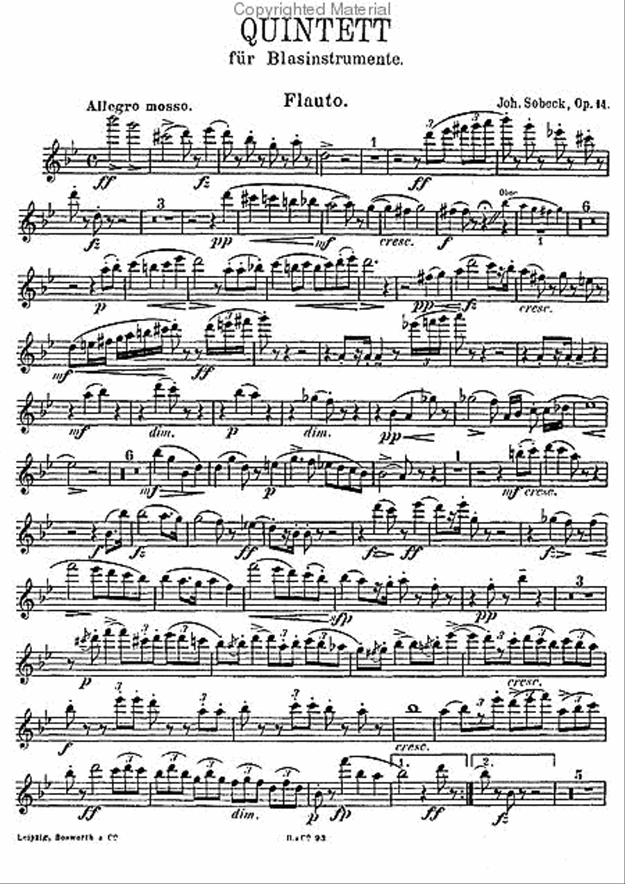 Wind Quintet in G minor, Op. 14 Woodwind Quintet scores gallery preview page 2