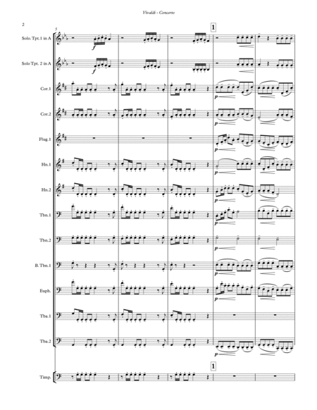 Concerto for Two Trumpets with Brass Ensemble and Timpani image number null