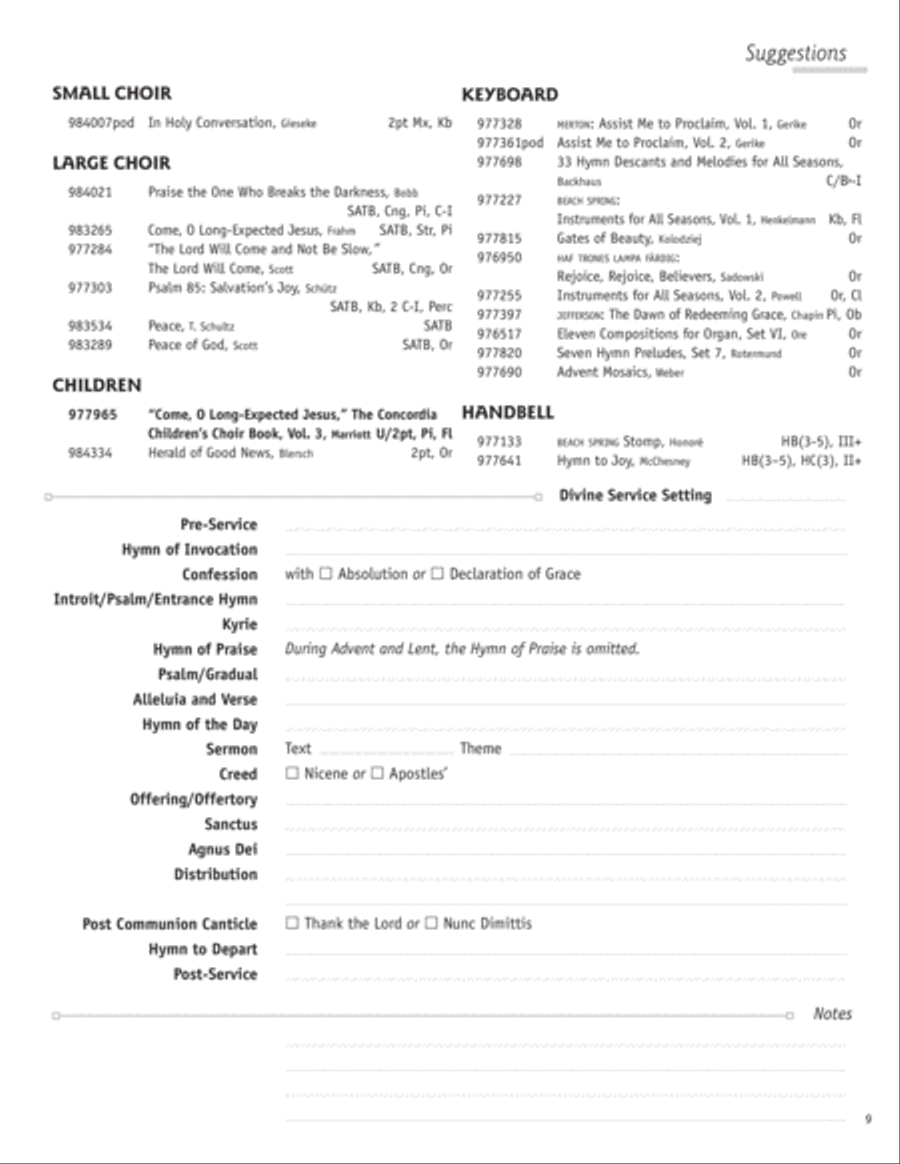 Worship Planning Book: Year C 2022 Sacred scores gallery preview page 9