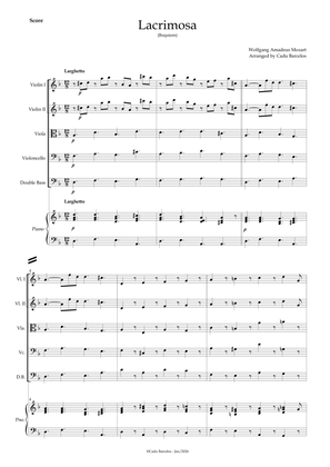 Lacrimosa (Strings Quintet) Piano