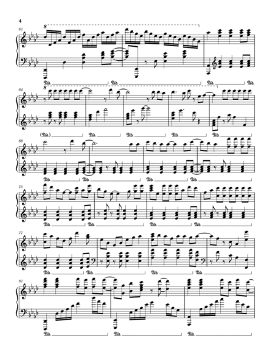Viva La Vida Piano Solo scores gallery preview page 4