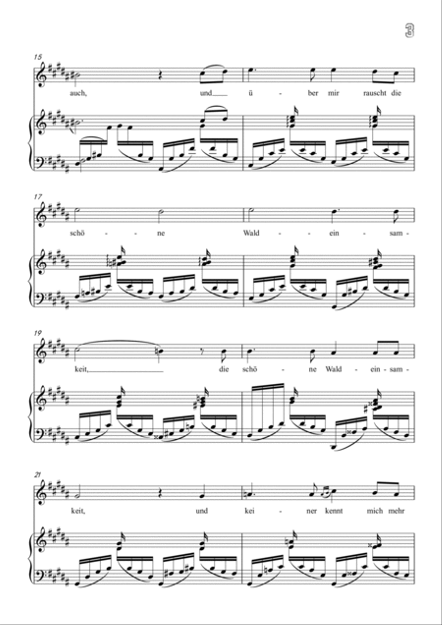 Schumann-In der Fremde in g♯ minor Voice scores gallery preview page 4