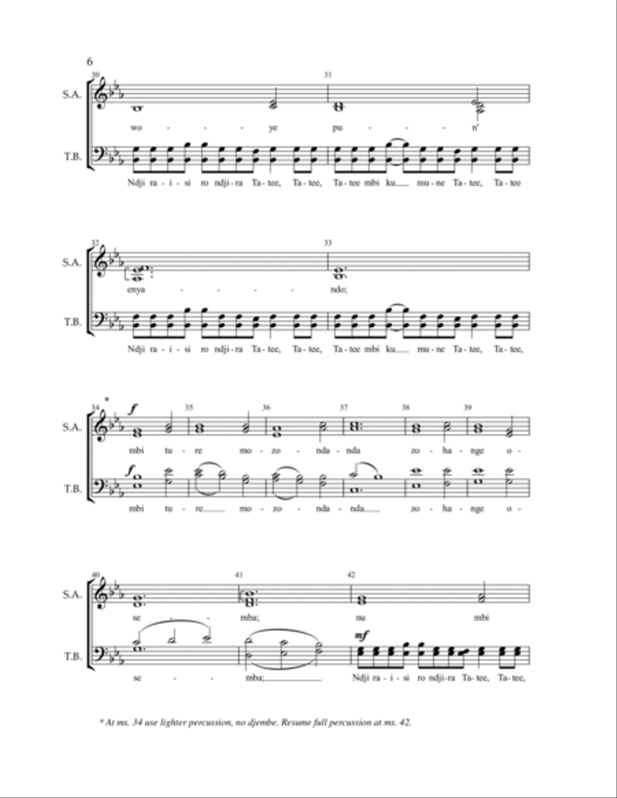 Ndji Raisa Ondundu 4-Part scores gallery preview page 4