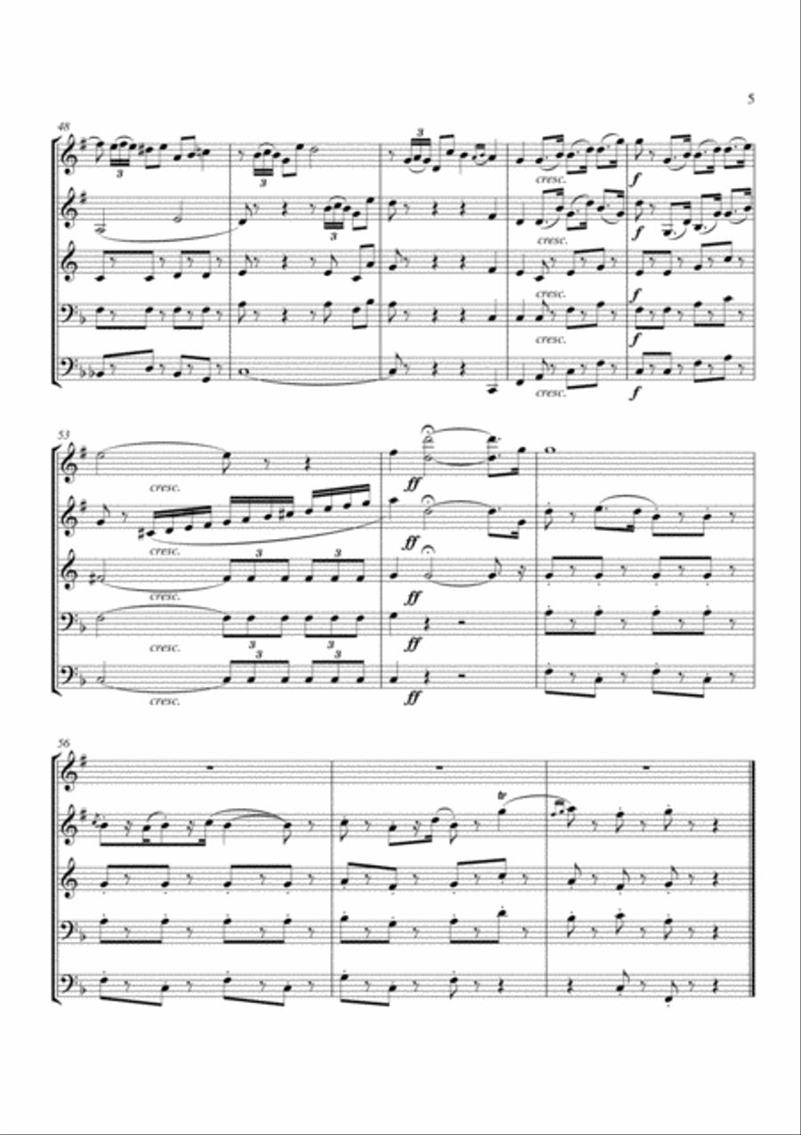 Toreador Song from Carmen Brass Quintet scores gallery preview page 5