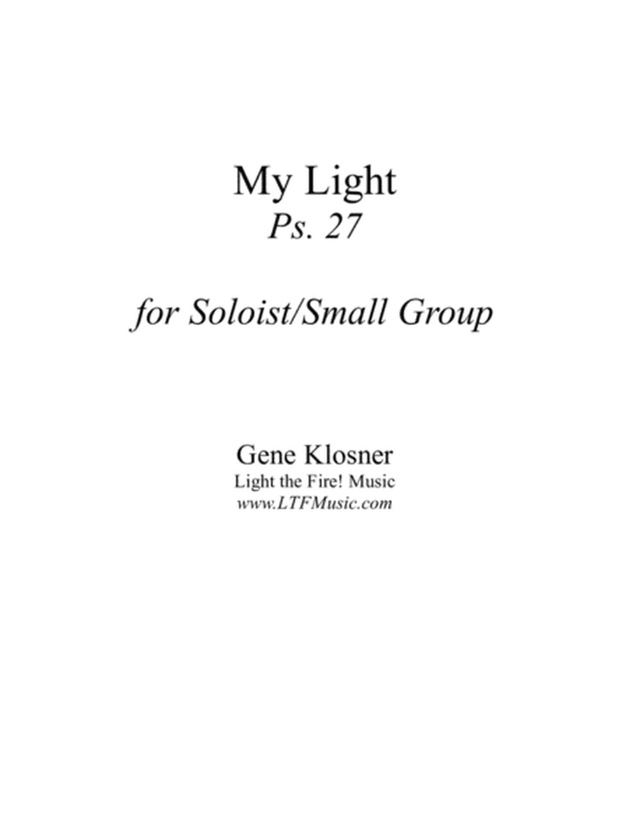 My Light (Ps. 27) [Soloist/Small Group]