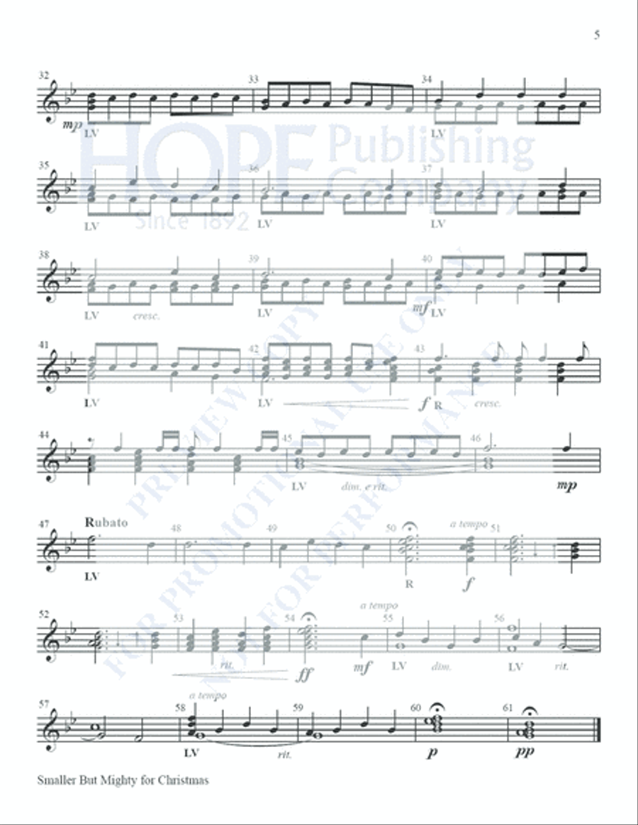 Small-ER But Mighty, Vol. 1 for Christmas Repoducible Handbell Choir scores gallery preview page 6