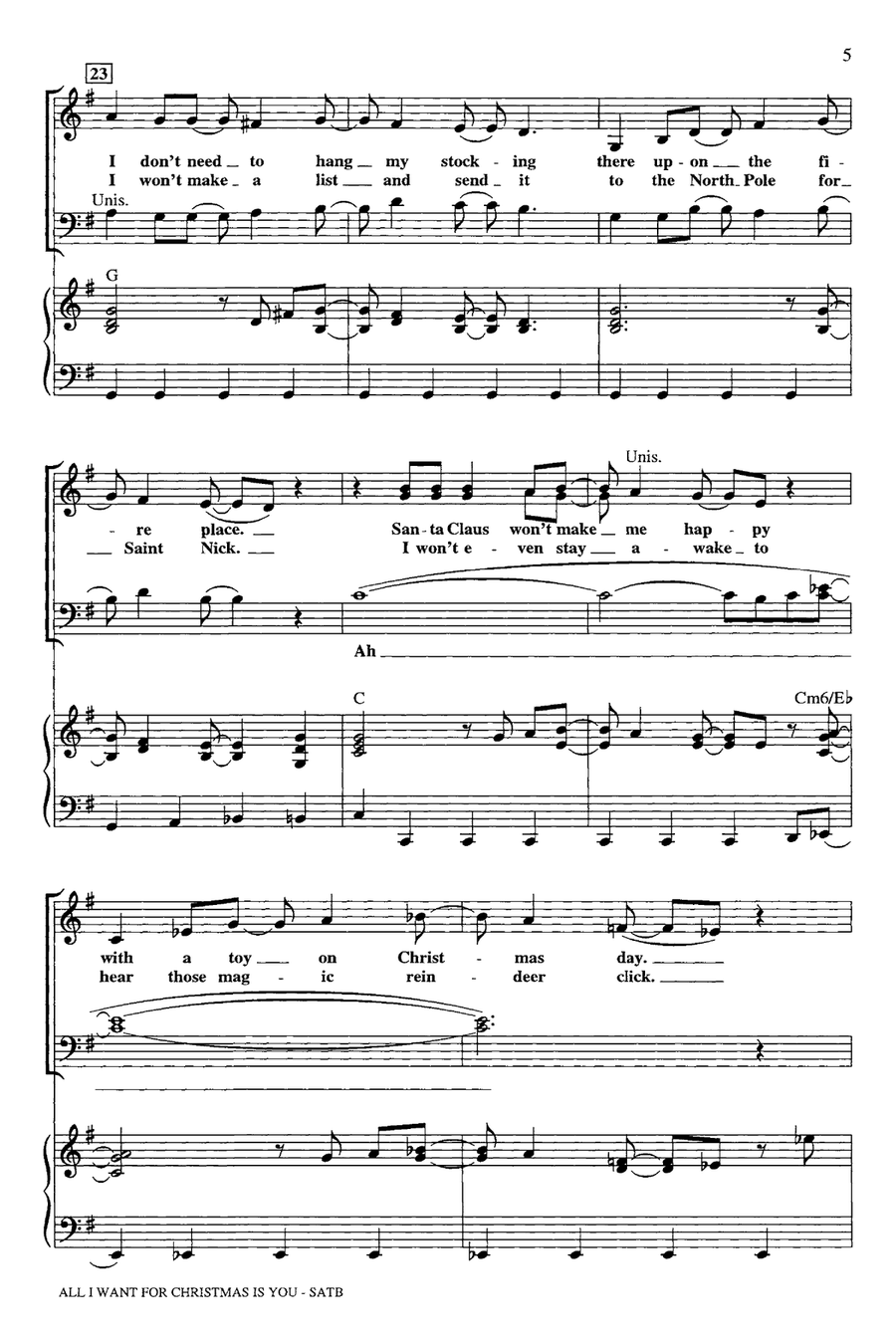 All I Want For Christmas Is You (arr. Mac Huff) 4-Part scores gallery preview page 4