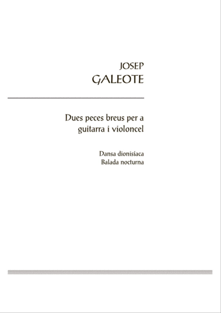 2 peces breus per a guitarra i chello String Duet scores gallery preview page 3