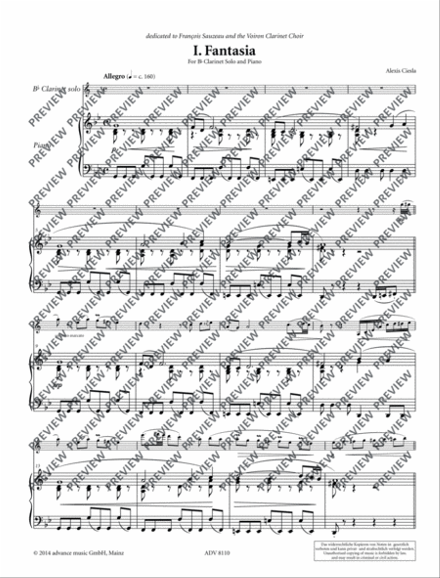 Concerto for Clarinets Clarinet Solo scores gallery preview page 3
