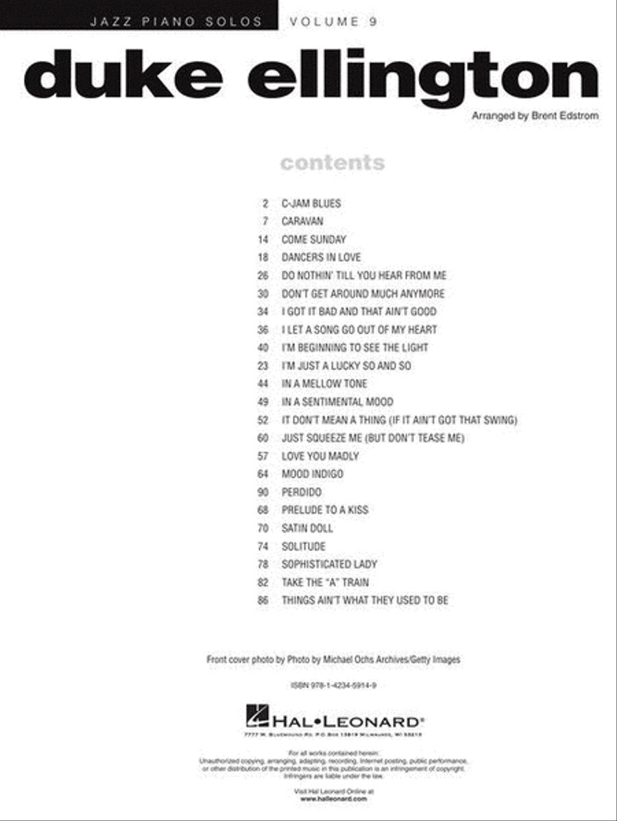 Duke Ellington Piano Solo scores gallery preview page 4