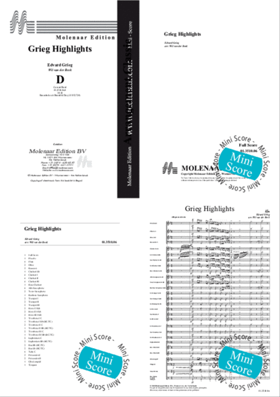 Grieg Highlights Grieg Highlights Concert Band scores gallery preview page 2