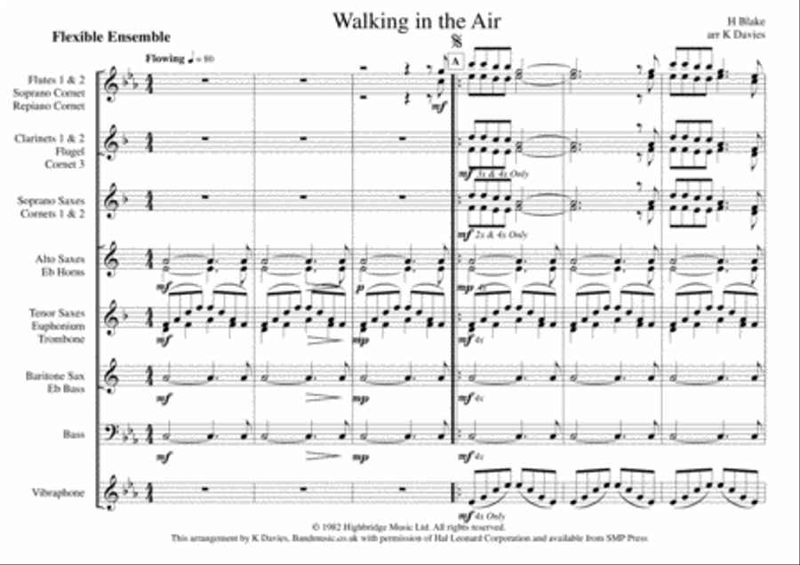 Walking In The Air Large Ensemble scores gallery preview page 1