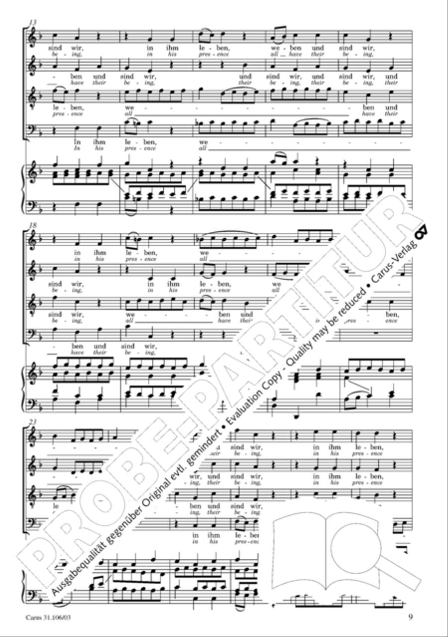 God's own time is the time appointed (Gottes Zeit ist die allerbeste Zeit) 4-Part scores gallery preview page 9