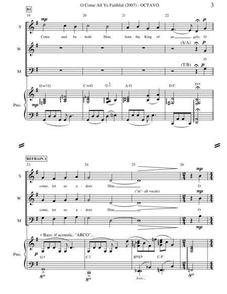 O Come All Ye Faithful (Soloist-Choir-Piano) image number null