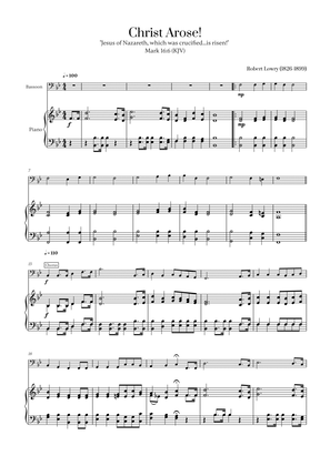 Robert Lowry - Christ Arose for Bassoon and Piano