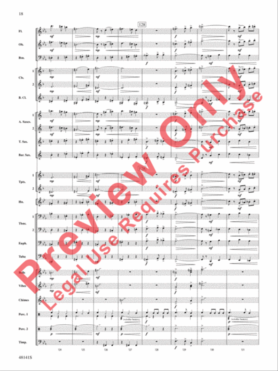 The Offerings of Nadab and Abihu Concert Band scores gallery preview page 19