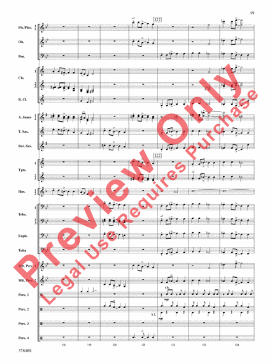African Dreams African Dreams Concert Band scores gallery preview page 20