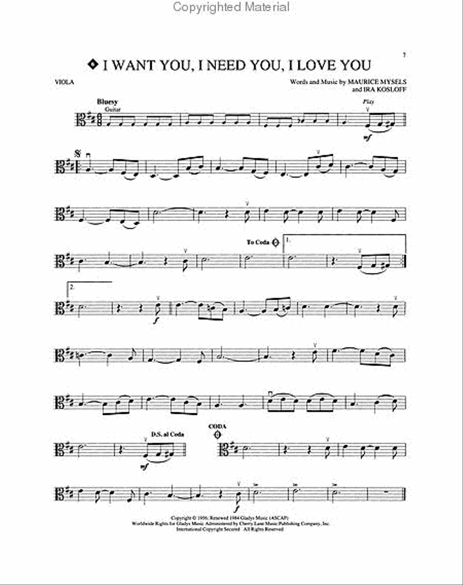 Elvis Presley for Viola Elvis Presley for Viola Viola scores gallery preview page 2