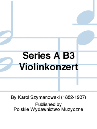 Book cover for Series A B3 Violinkonzert