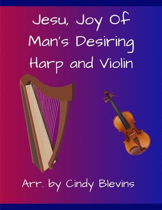 Jesu, Joy of Man's Desiring, for Harp and Violin